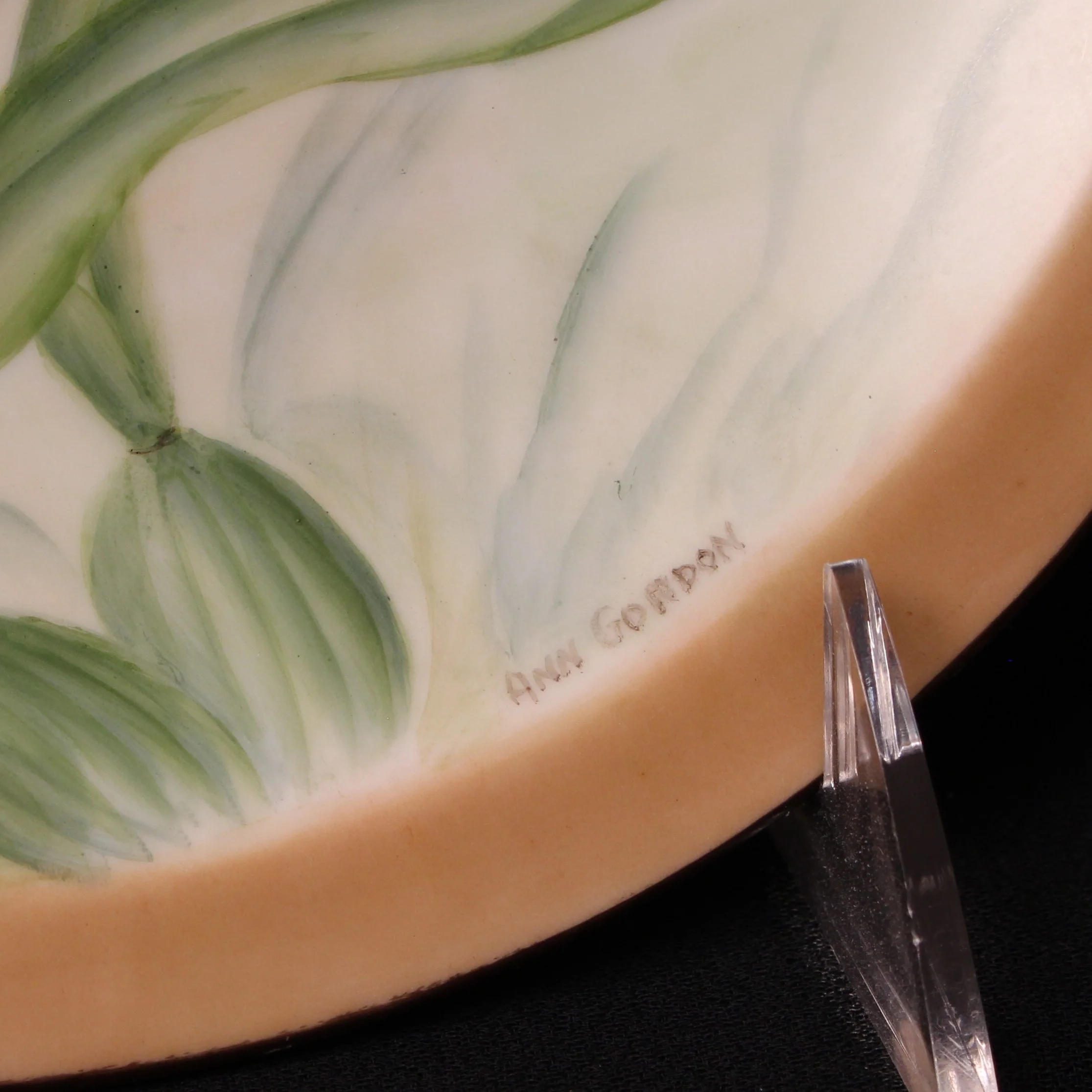 Hand Painted Oncidiums on Bavarian China - Image 3